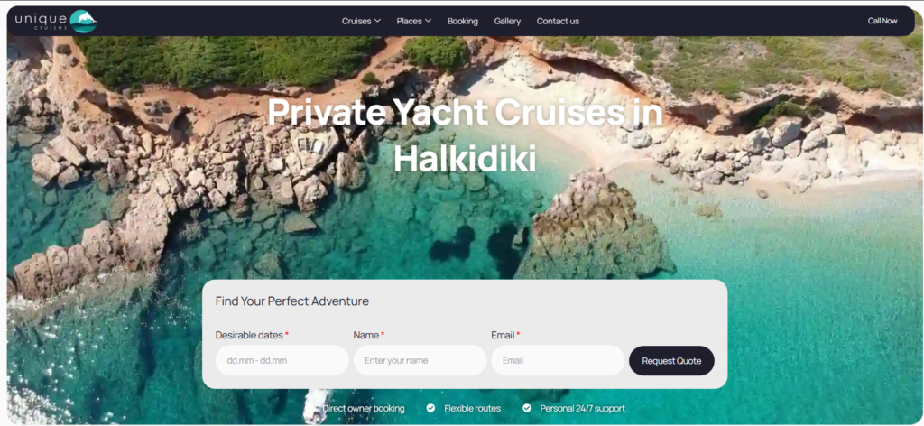 Private Yacht Cruises In Halkidiki Unique Cruises 06 15 2026 06 12 PM 1024x472